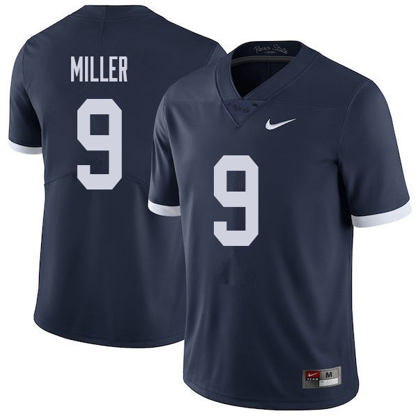 Men #9 Jarvis Miller Penn State Nittany Lions College Throwback Football Jerseys Sale-Navy